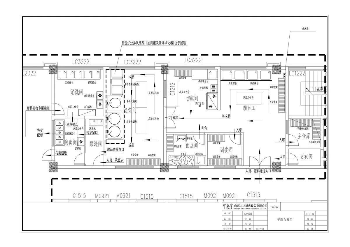 金苹果幼儿园（大东展校区）厨房平面图
